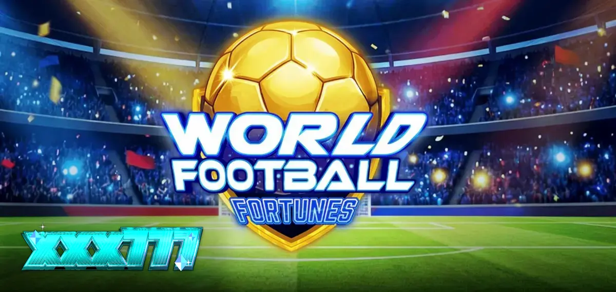 Tampilan visual slot World Football Fortunes dengan latar belakang stadion