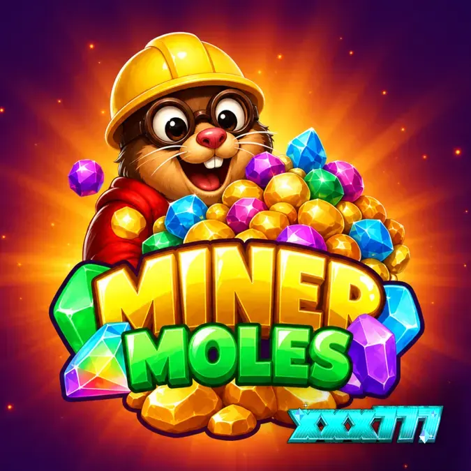 Tampilan visual grid 6x6 dalam permainan slot Miner Moles